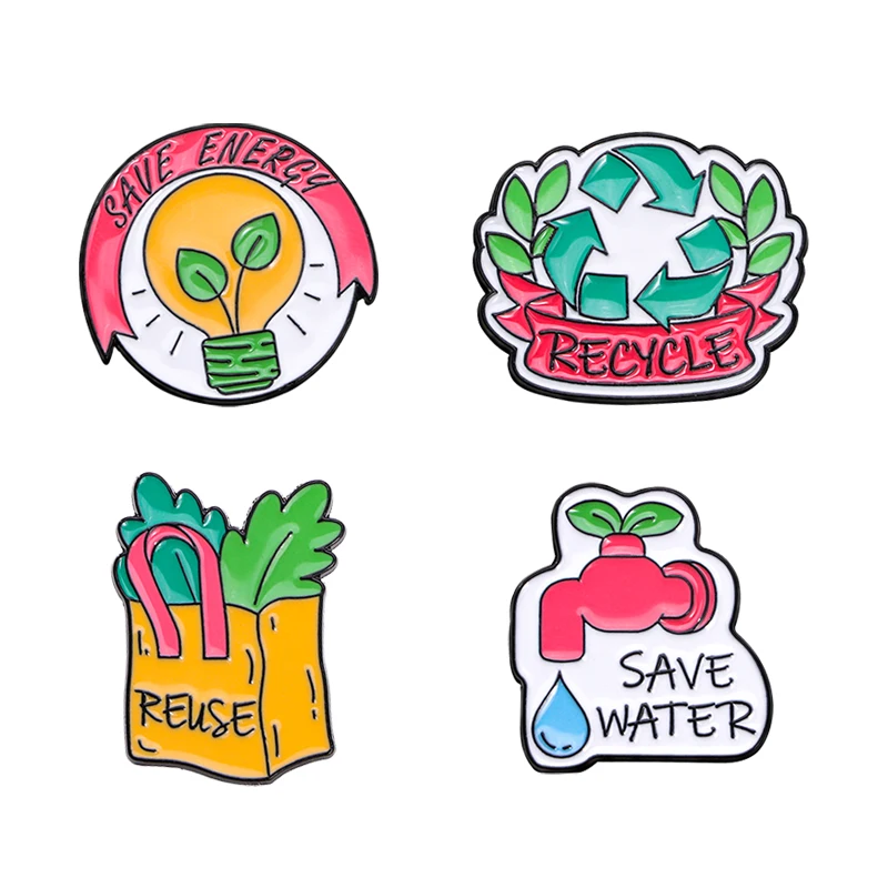 4 шт./набор, броши с эмалью | AliExpress