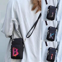 shoulder mobile phone bag iphone xiaomi huawei for universal phone bag purse sports wrist arm bag paint 26 letters crossbody bag