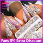 Горячая Распродажа 2022, 12 ячеек, 2 цвета, 1440 шт., AB, стразы с плоским основанием, Алмазный драгоценный камень, 3D блестящие материалы для дизайна ногтей