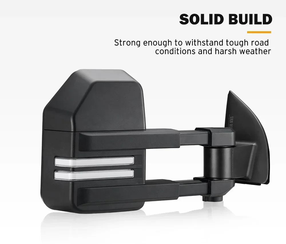 SAN HIMA черная пара светодиодных указателей поворота выдвижные буксировочные