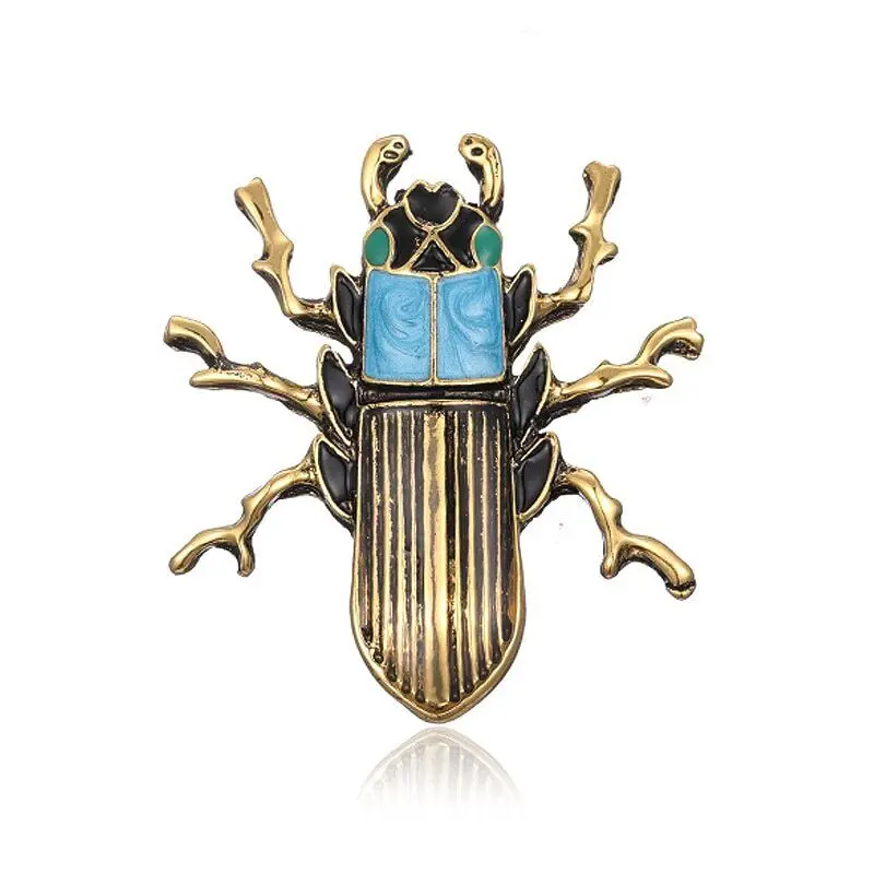 Fashion Dripping Oil Enamel Beetle Bee Insect Pin Brooches for Women Cute Painted Personality Pins Niche Jewelry Accessories New