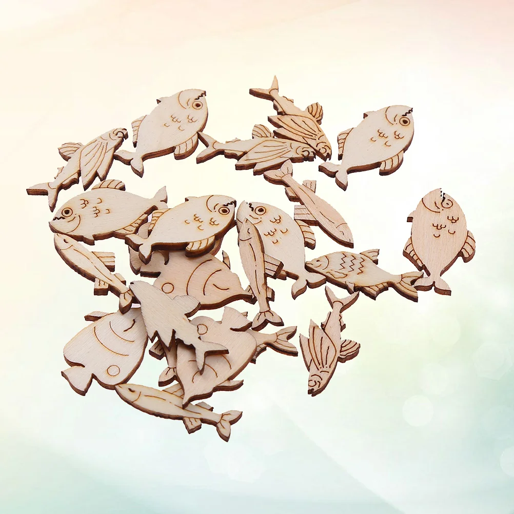 

Fish Wooden Cutouts Wood Slices Pieces Ornaments Diy Unfinished Crafts Accessories Shapes Animal Craft Shape Embellishments Sea
