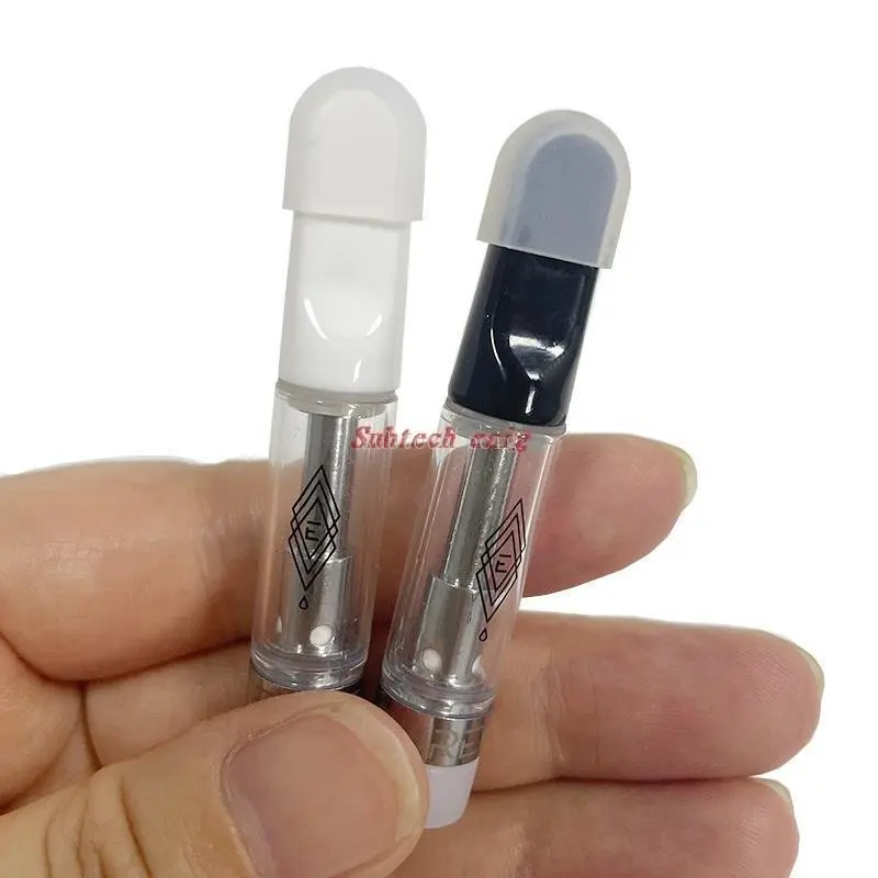 

100pcs E Cigarette Eureka Vape Cartridges Atomizer 510 Thread Thick Oil 0.8ml Clear Glass Ceramic Tank E Cigarette Accessories