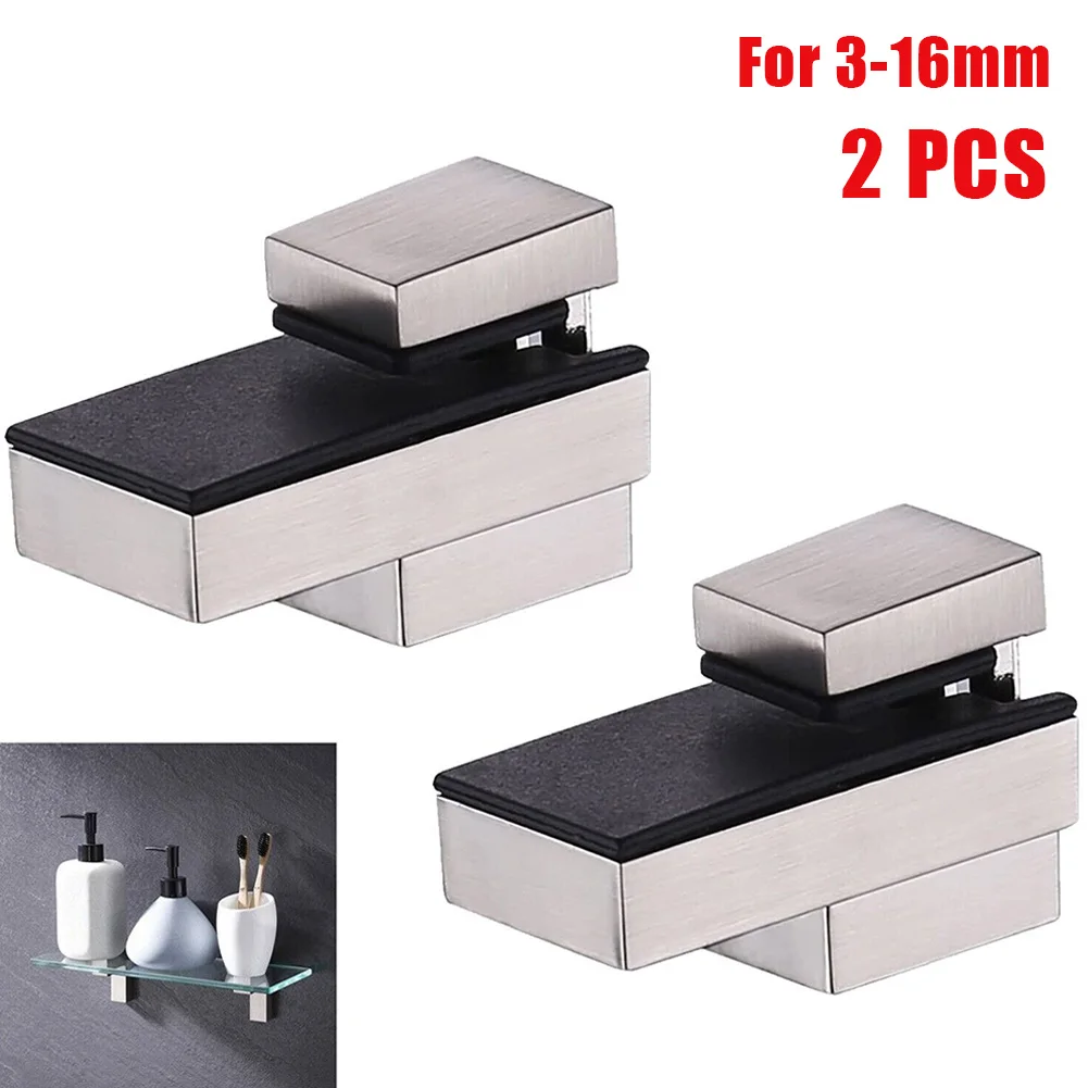 

Durable Shelf Brackets Clamps Kitchen Replacement Rust-proof Set Wall Mounted Wood Zinc Alloy 2 Pack Accessories