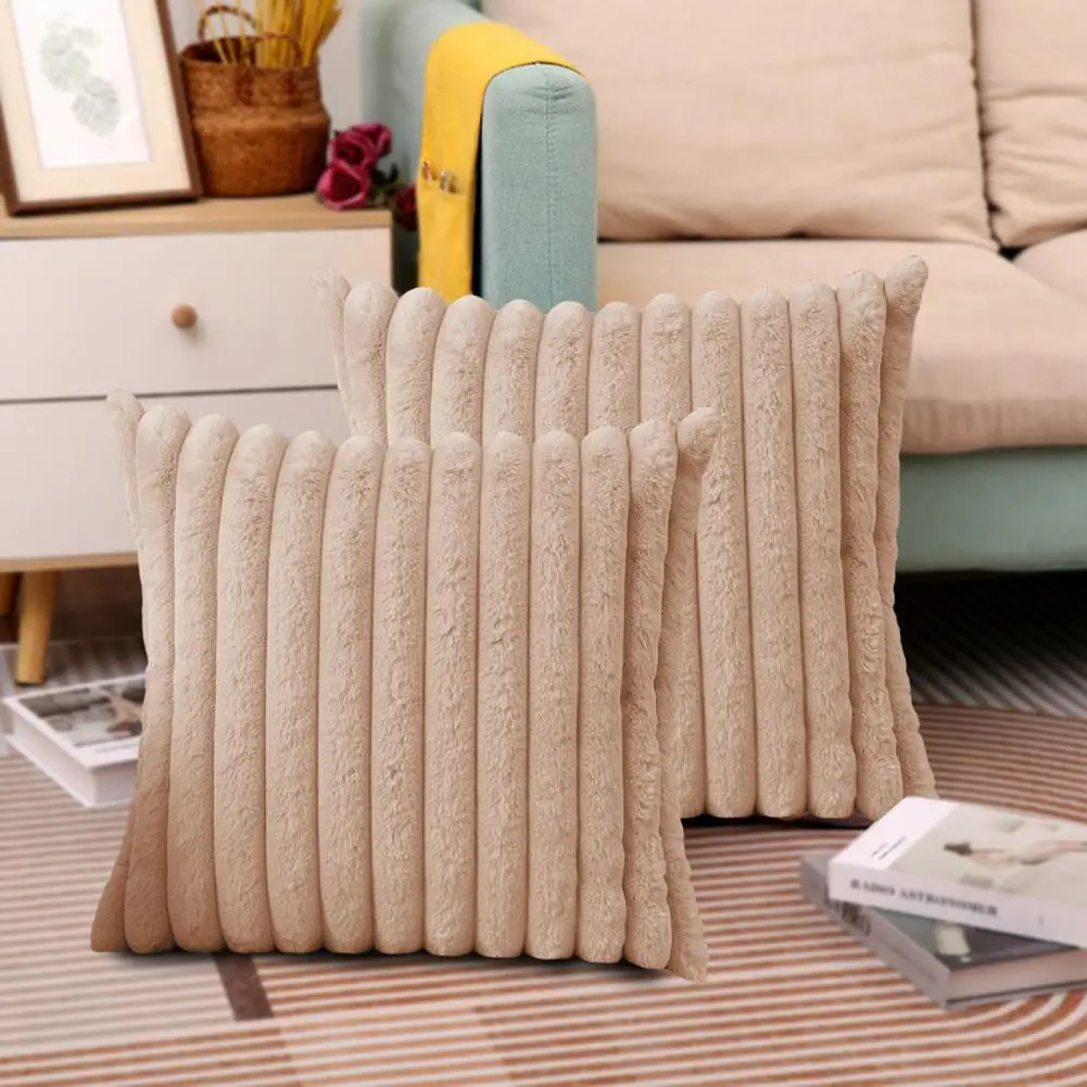 

Pillow Case Practical Washable Fade-resistant Minimalist Plush Couch Cushion Case Home Supply