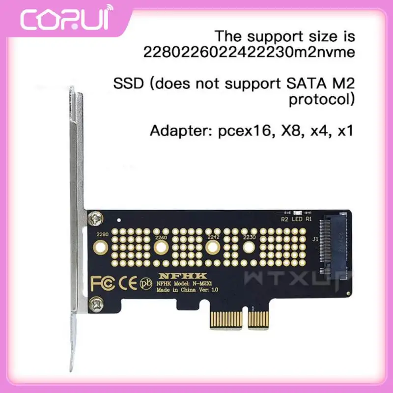 

Large Capacity Pci-e M.2 Adapter For 2230 No Delay Pcie X1 To M.2 Card Heat Dissipation Mini High-speed Portable With Bracket