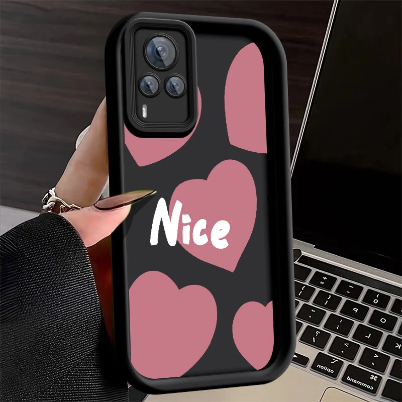 Черная Милая фотовспышка для VIVO Y31s Y02t Y70t Y73s Y30 Y30g Y53s Y3s Y100 разноцветное сердце