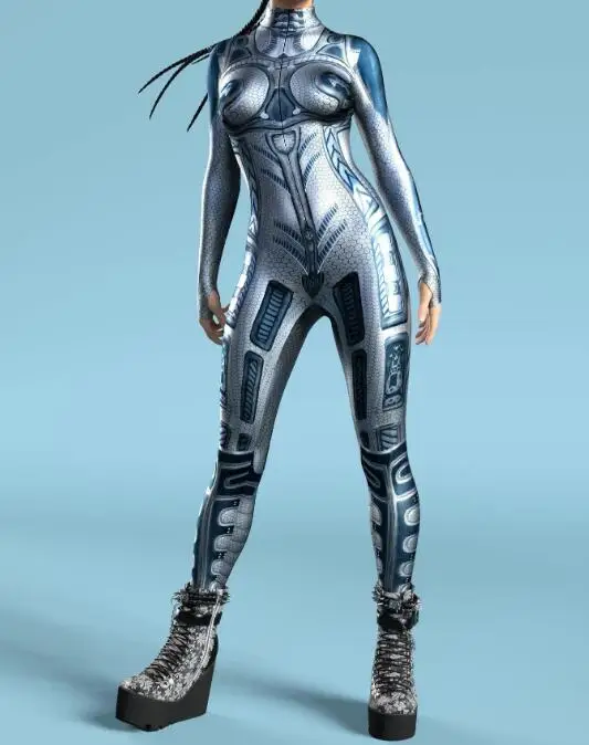 Женский механический комбинезон в стиле стимпанк