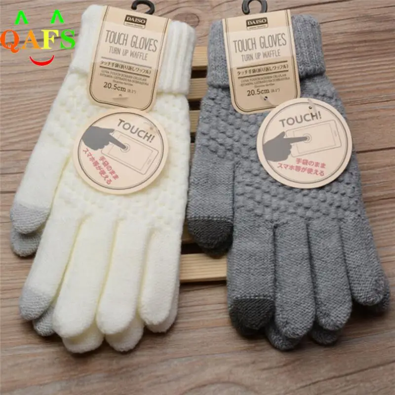 

Hot Sale Women's Autumn Winter Warm Wool Gloves Touch Screen Gloves Man Women Winter Gloves