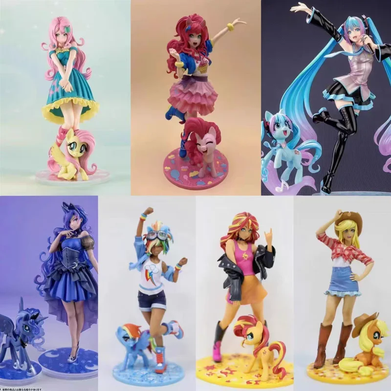 Новый My Little Pony Bishoujo Аниме Фигурка Applejack Fluttershy Mikuo Статуя Радуга Dash Rarity Фигурки