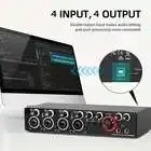 Профессиональный 24-битный 192Hkz 4-канальный аудиоинтерфейс звуковая карта USB для