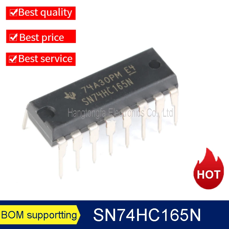 

100 шт./партия, чип логического затвора 74HC165D SN74HC165DR SN74HC165N 74HC165 SIOC16 DIP16 SMD