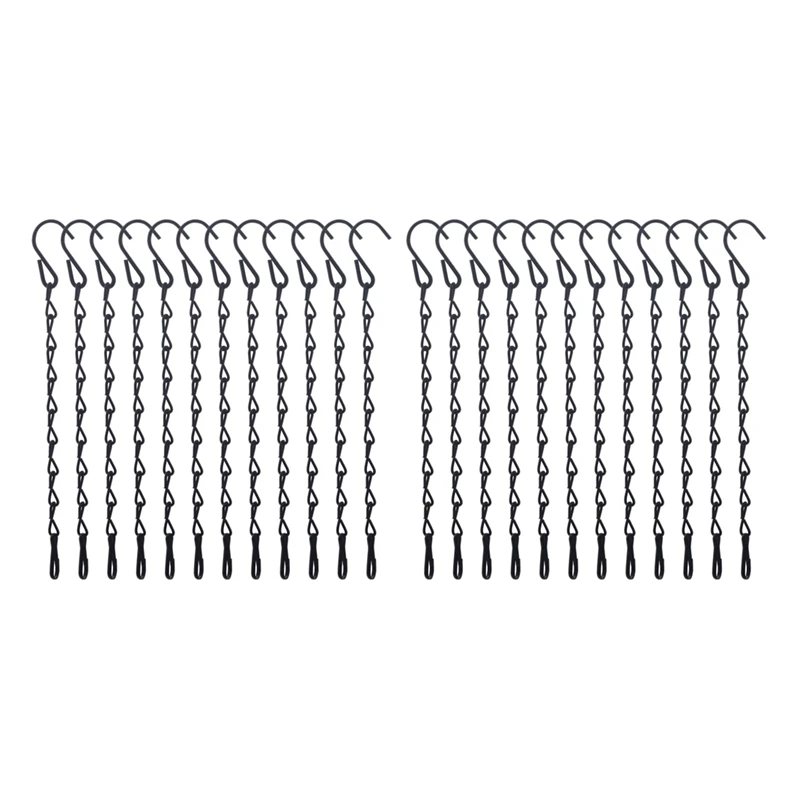 

24 Pack 9.5 Inches Hanging Chains, Garden Plant Hangers, For Bird Feeders, Billboards, Chalkboards, Planters, Lanterns