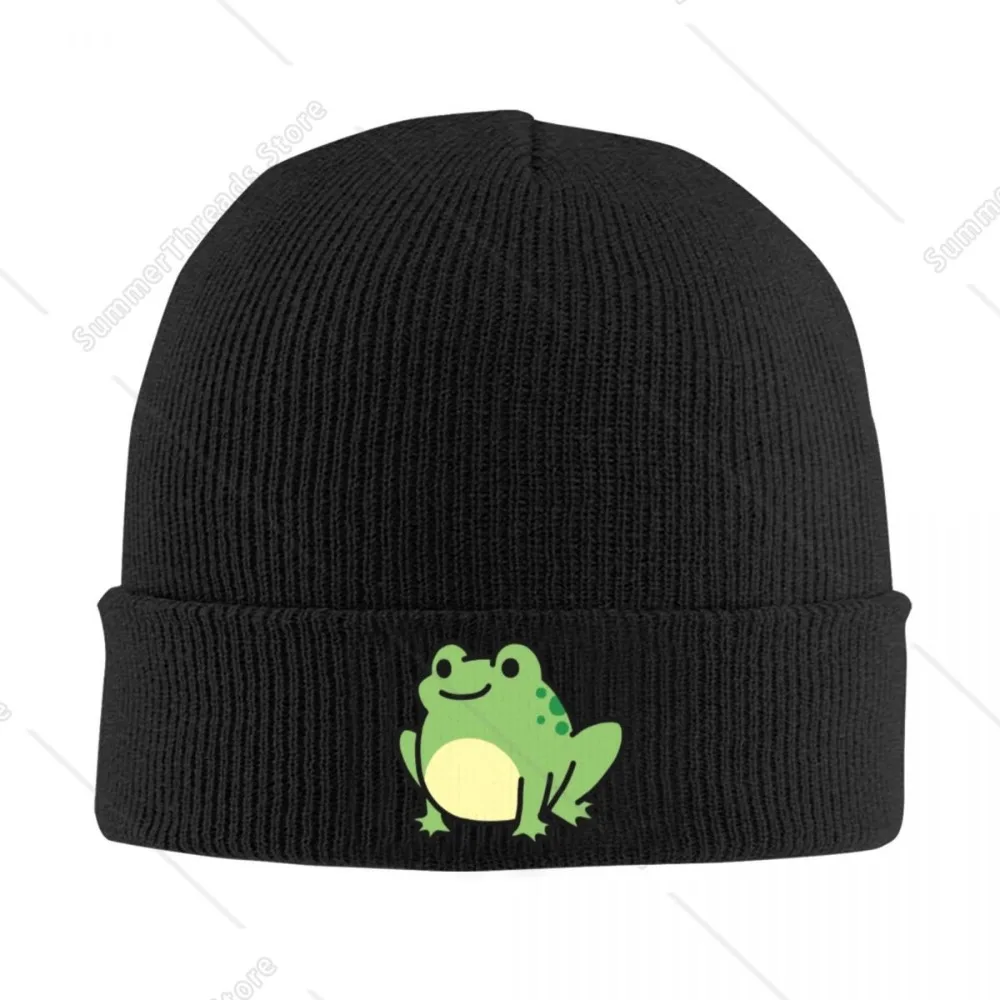 Теплая вязаная шапка с лягушкой шляпа в стиле хип-хоп осенне-зимняя уличная шапки