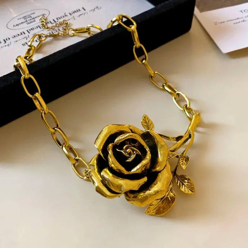 Ожерелья Draweye с цветами для женщин гиперболы винтажные корейские модные