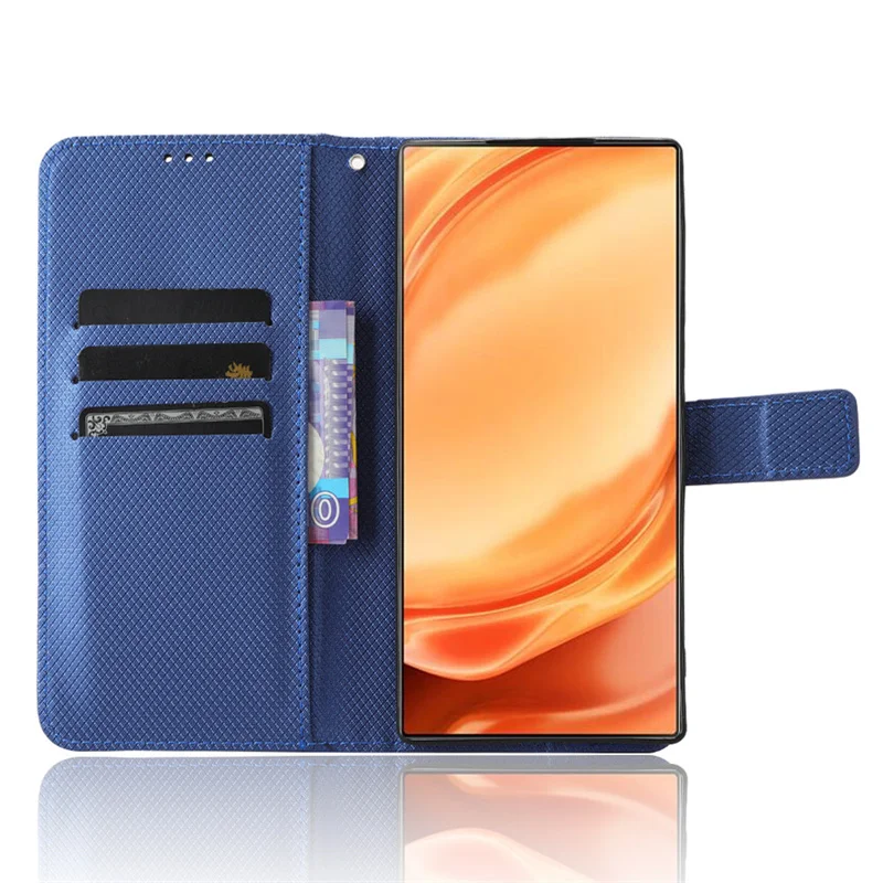 Модный разноцветный кожаный флип-чехол с магнитной застежкой и отделением для