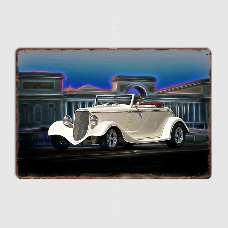 

1933 Ford Cabriolet II Metal Plaque Poster Cinema Garage Bar Cave Personalized Mural Painting Tin Sign Poster