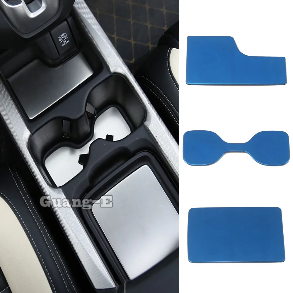 

Inner Storage Trim Container Stainless Steel Center Console Cup Holder Gear Box Mat For Honda CRV CR-V 2017 2018 2019 2020 2021