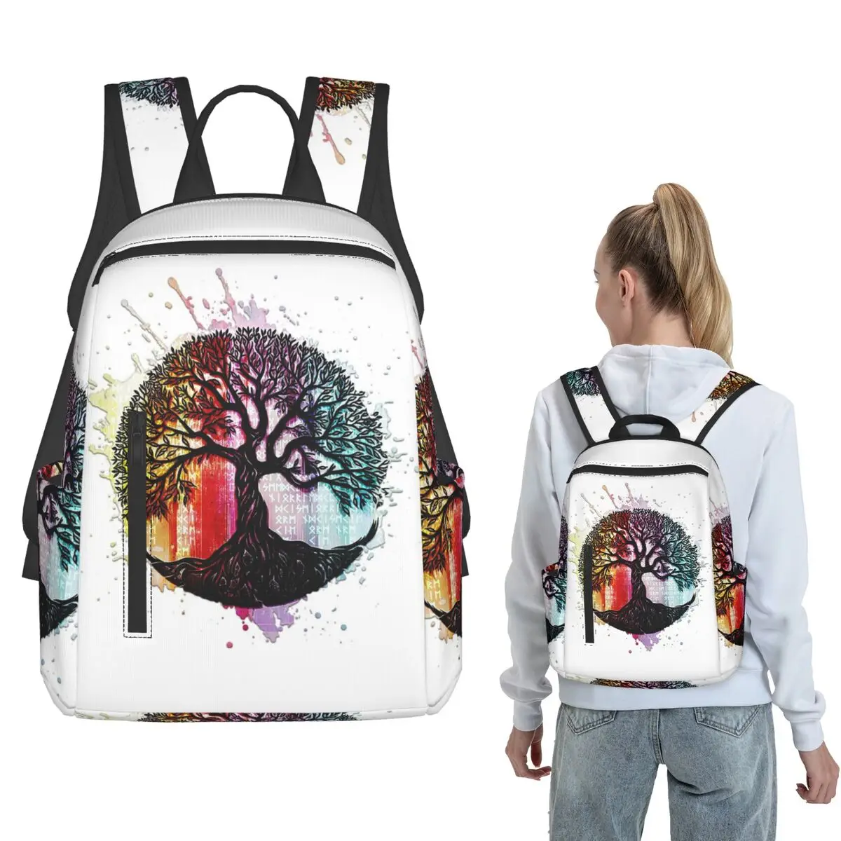 Фото Рюкзак Bifrost Tree Of Life, большая вместительная детская сумка для книг, школьная сумка, сумки на плечо для мужчин и женщин №1