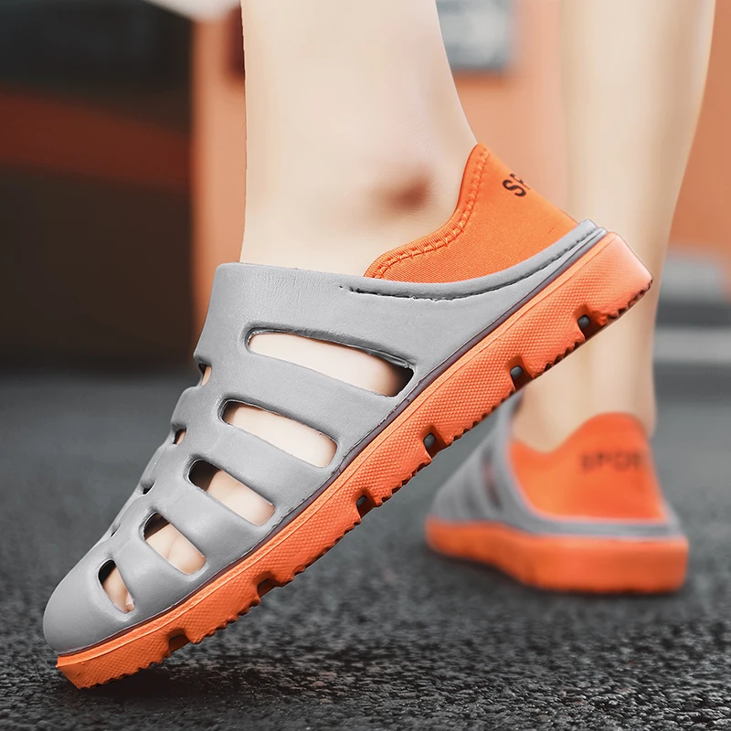 

PU Leather Hollow Out Fashion Men's Sandals Summer Casual Shoes Outside Beach Style Sandals for Man 2023