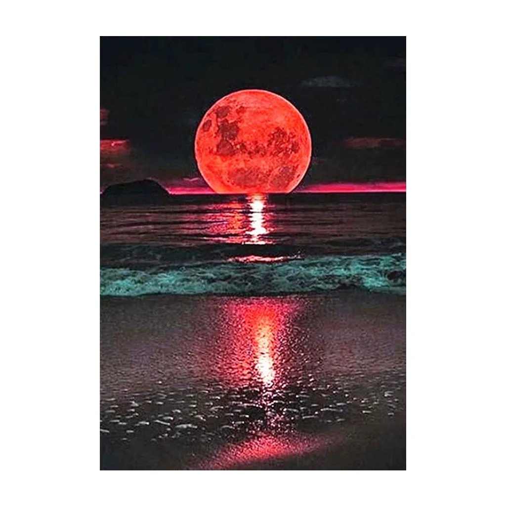 

1981- 322 картина ночная сцена Луна наполнение подходит для взрослых ручная роспись костюм ручной работы дизайн