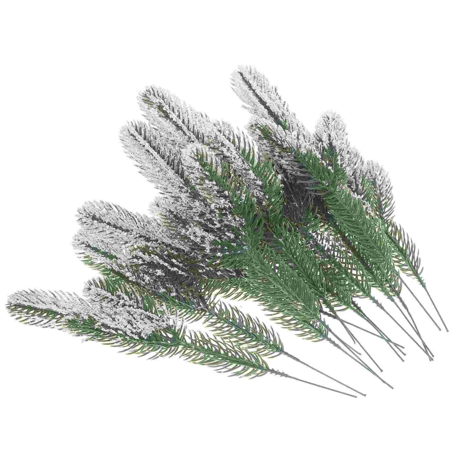 

24 Pcs Imitation Plants Party Supplies Prop Home Accessories Decoration Artificial Pine Pick Plastic Fake Needles Stems Leaves