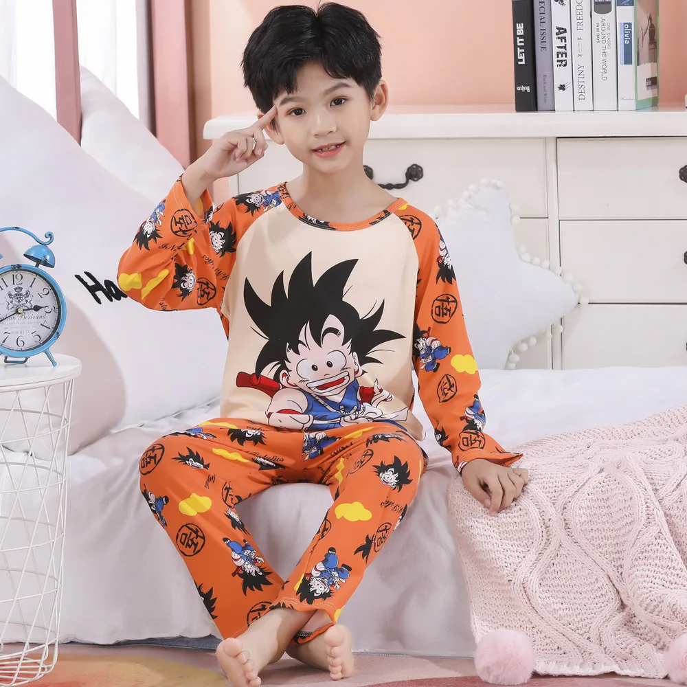 Детская Пижама с аниме Драконий жемчуг для мальчиков костюм на весну и осень