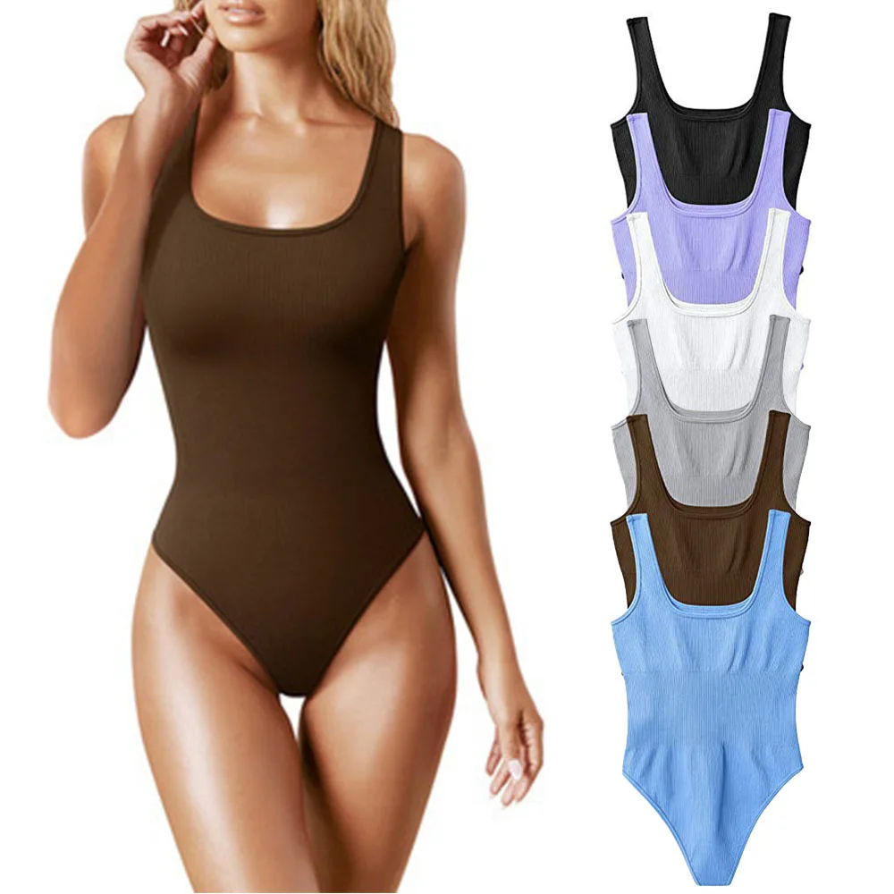 2023 Sexy Swimsuit Solid Color Bikini Women's Summer Vacation Swimsuit Backless Black Swimwear Adjustable Beach Bathing Suit