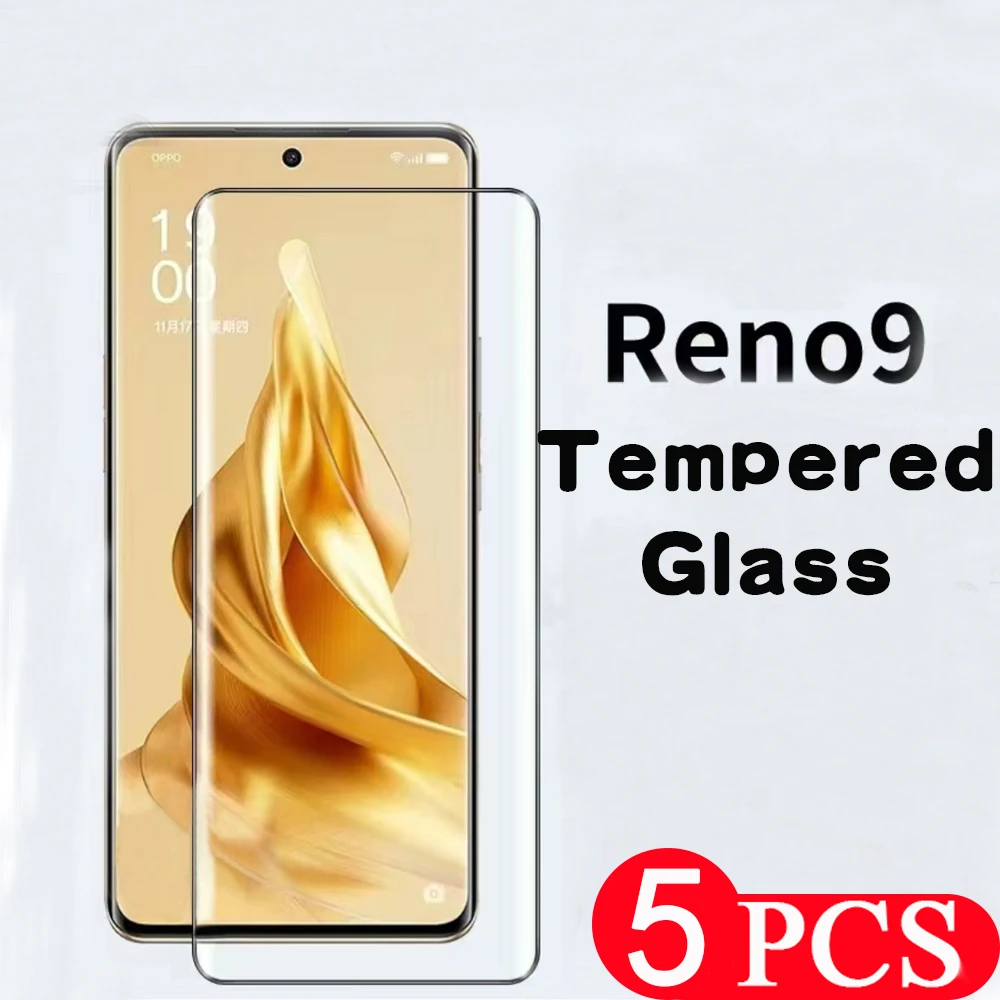 

Защитная пленка с полным покрытием для OPPO Reno 9 8T 5G 6 5 4 3 A1 pro plus, закаленное стекло для защиты экрана телефона смартфона, 5/3/1 шт.