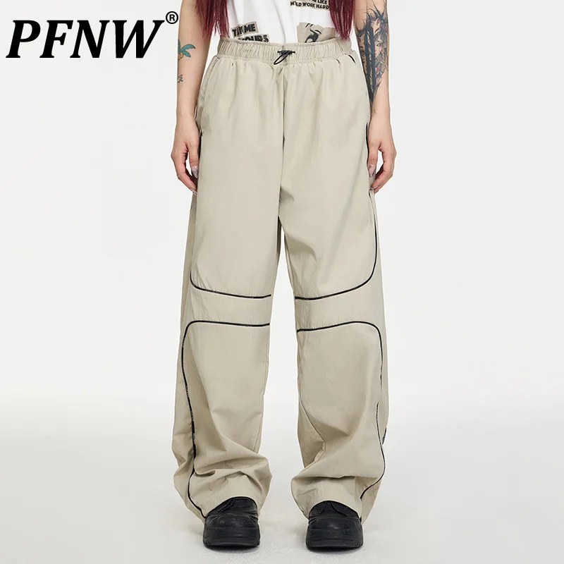 

PFNW Spring Summer Men's American Sports Techwear Pants Reflective Strips Nylon Outdoor Drawstring Motorcycle Trousers 12A9681