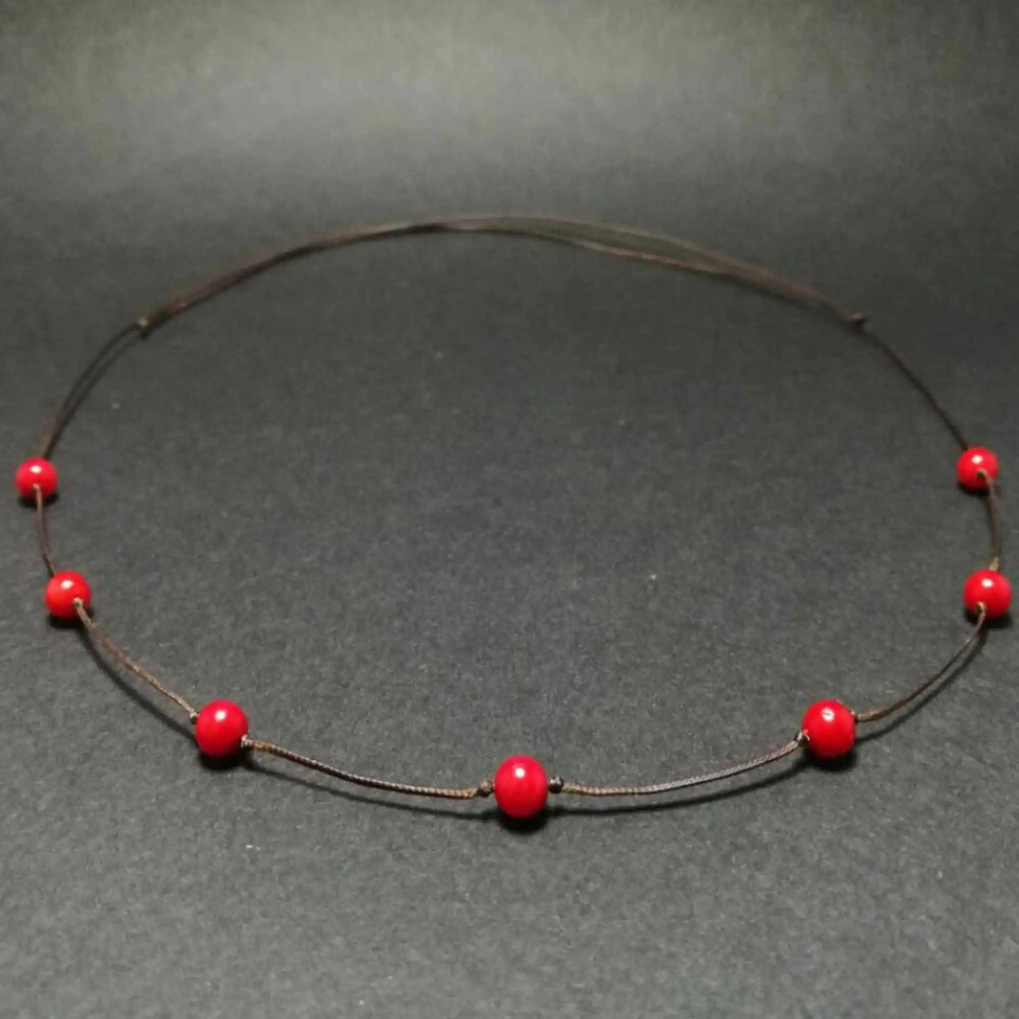 

Natural knot Red coral gemstone Beads pendant necklace Thanksgiving Day Blessing All Saints' Day Beaded Handmade Glowing Lucky