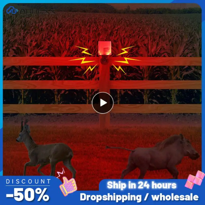 

Solar Alarm Light Red Led Environmental Protection Warning Device Alarm Animal Repellent Energy Conservation Waterproof 1200mah