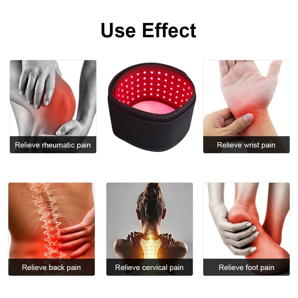 Фото IDEATHERAPY Пояса для светотерапии красным и инфракрасным светом, индивидуальные вибрационные фототерапевтические накладки, красная светотерапия для облегчения боли в стопах №1