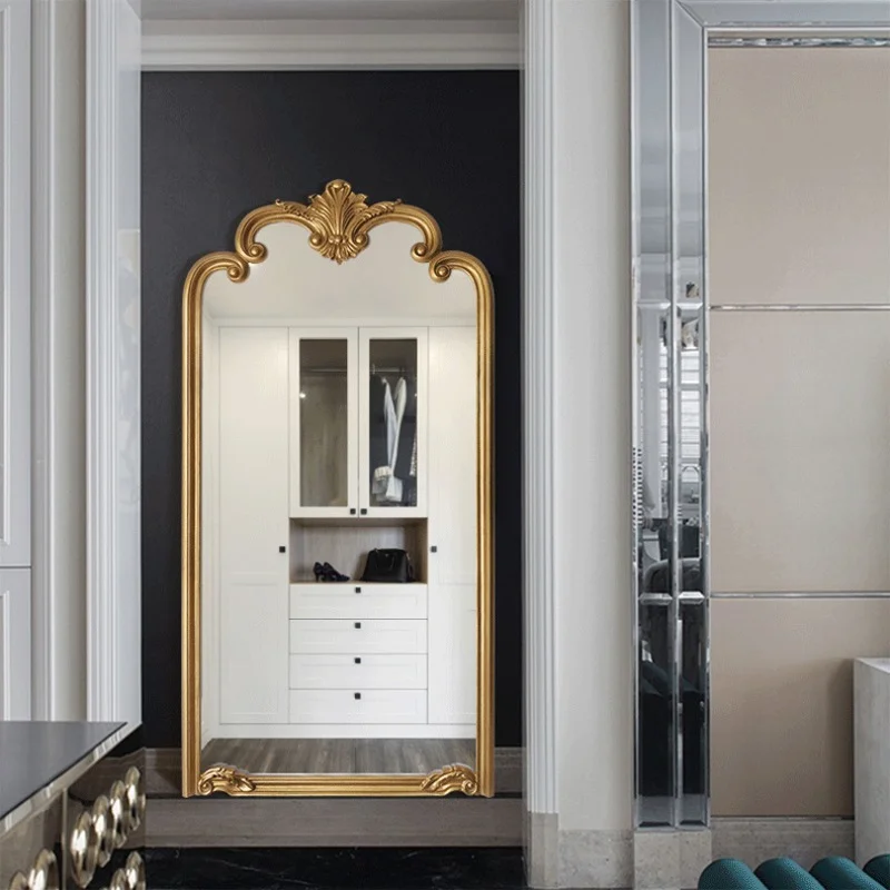 

Design Gold Decorative Mirror Bedroom Vintage Large Decorative Mirror Full Body Grande Wanddeko Living Room Decoration WZ50DM