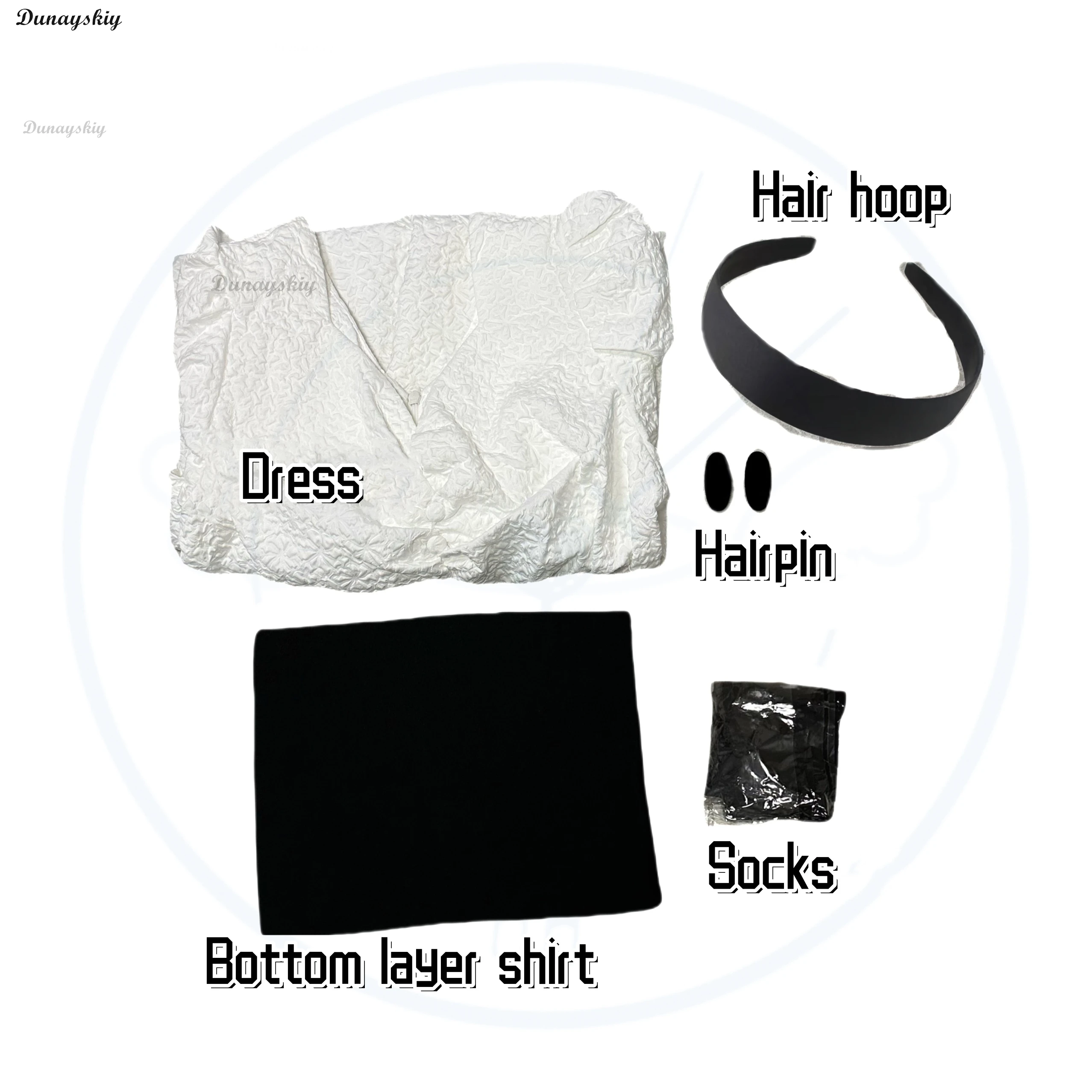 Костюм для косплея Komatsu Nano рабочая одежда бабушки белое платье с