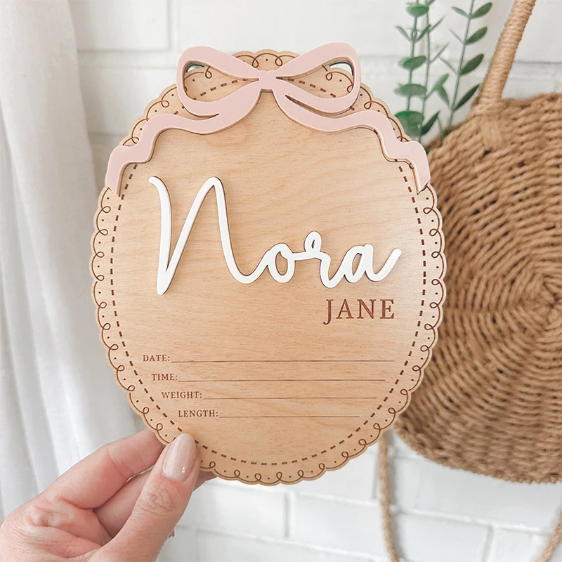 Деревянный именной знак для девочки