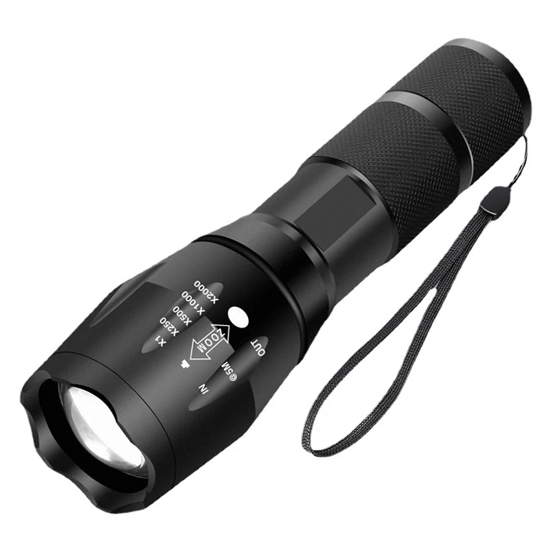 

T6 Telescopic Zoom Flashlight Wholesale L2 Flashlight Aluminum Alloy Flashlight