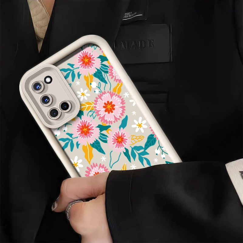 Фото Цветочный чехол для телефона Xiaomi Redmi Note 14 12S 11S 13 Pro Plus 12 Turbo 11T 10S 9S 11 Pro, матовый, противоударный, силиконовый №3