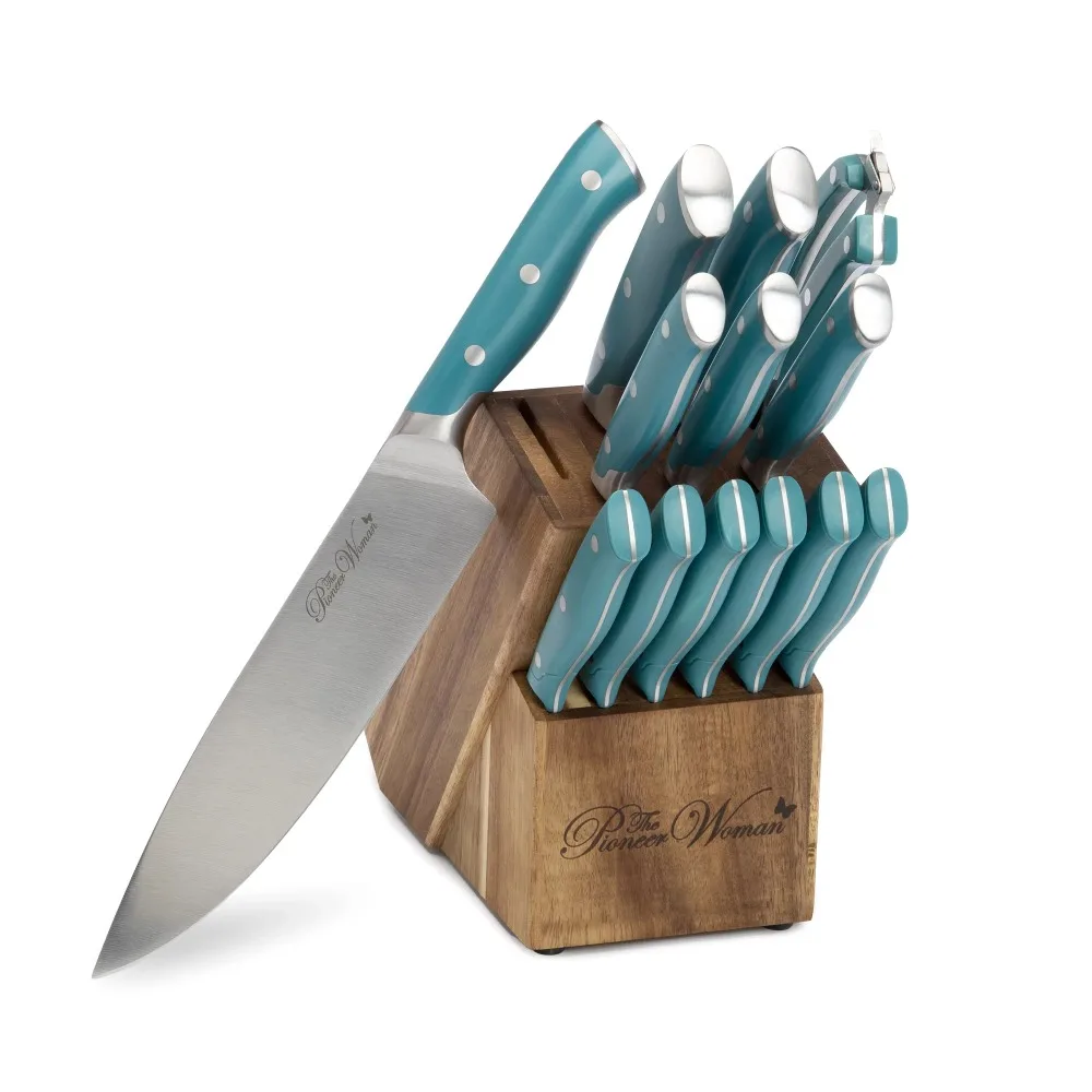

Набор ножей Pioneer из 14 предметов из нержавеющей стали, кухонные принадлежности, набор кухонных ножей, поварской нож
