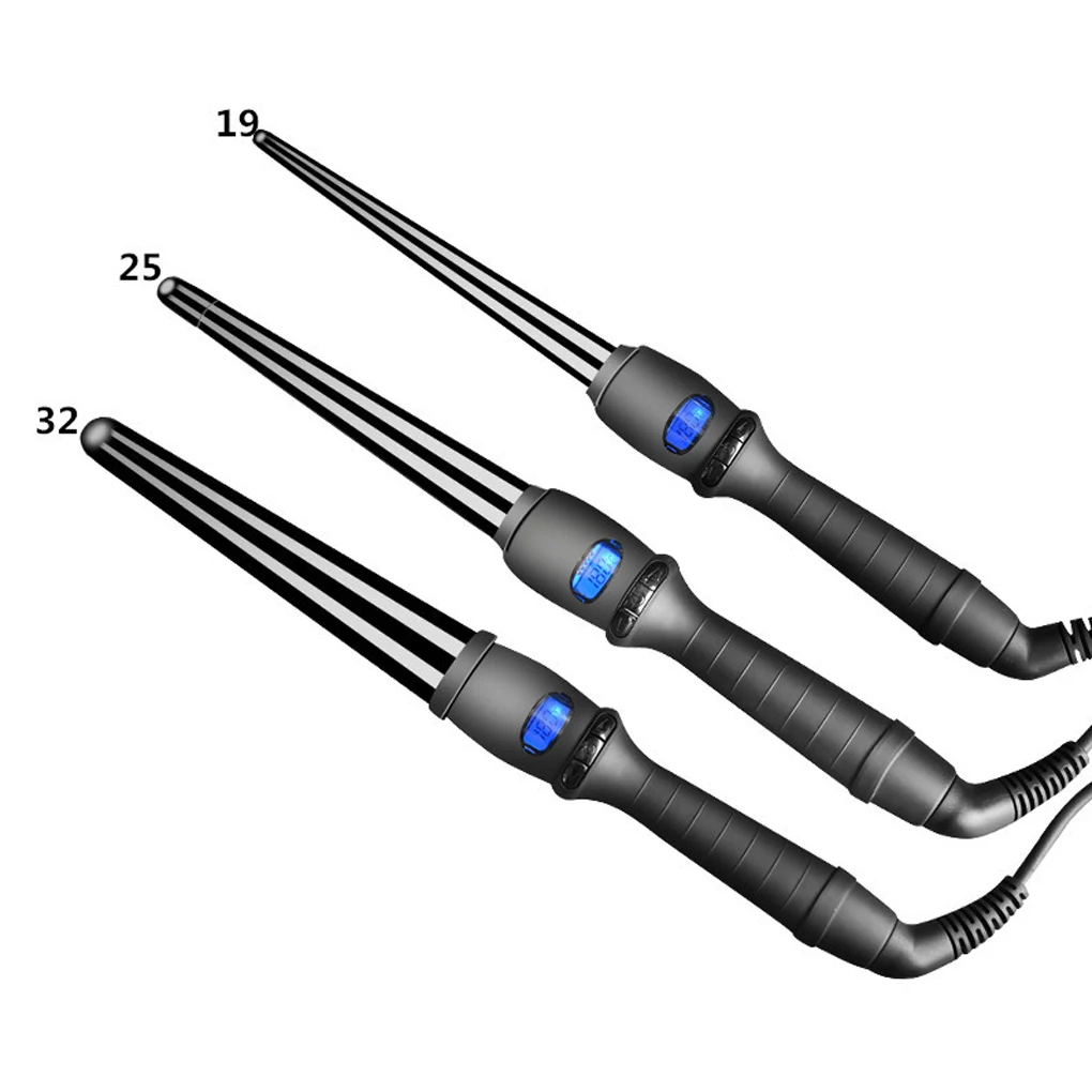 

Бигуди с ЖК-дисплеем конические щипцы для завивки одна трубка керамическая глазурь груша цветок конус Электрические волосы вьющиеся волос...