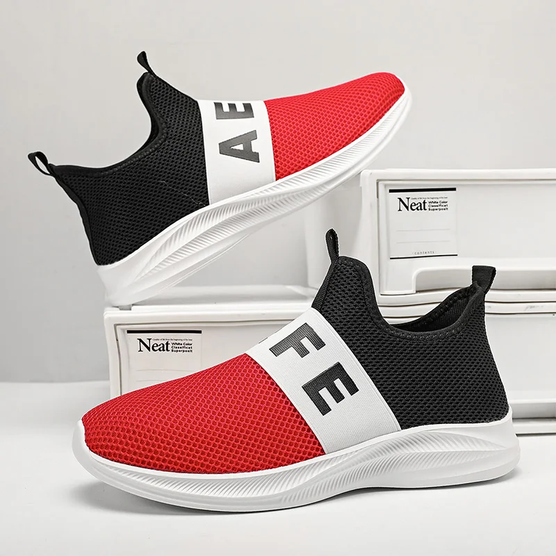 

Shoes Men Designer Men's Sneakers Fashion Original Men's Sports Shoes Slip On Loafers Breathable Mesh Trainers Tenis Masculino