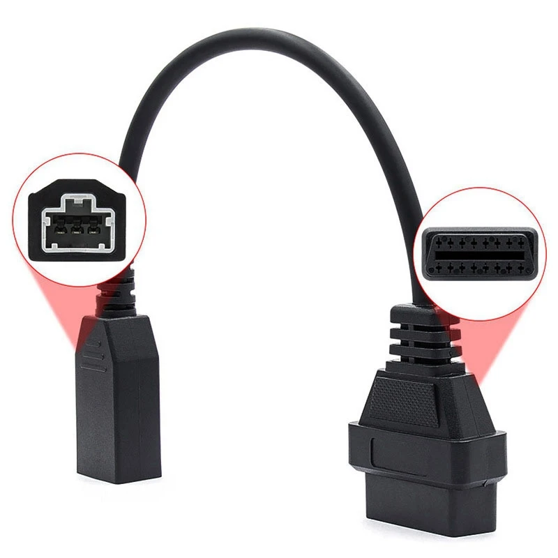 2X OBD2 кабель для Honda 3Pin OBD1 адаптер OBDII Для 3-контактный до 16-контактный разъем