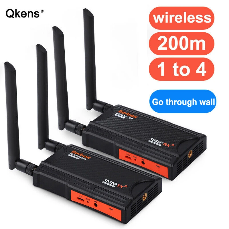 Беспроводной HDMI передатчик и приемник 1080P W/ HDMI Loop ИК-пульт дистанционного управления для игровой видеокамеры ноутбука ПК для ТВ монитора