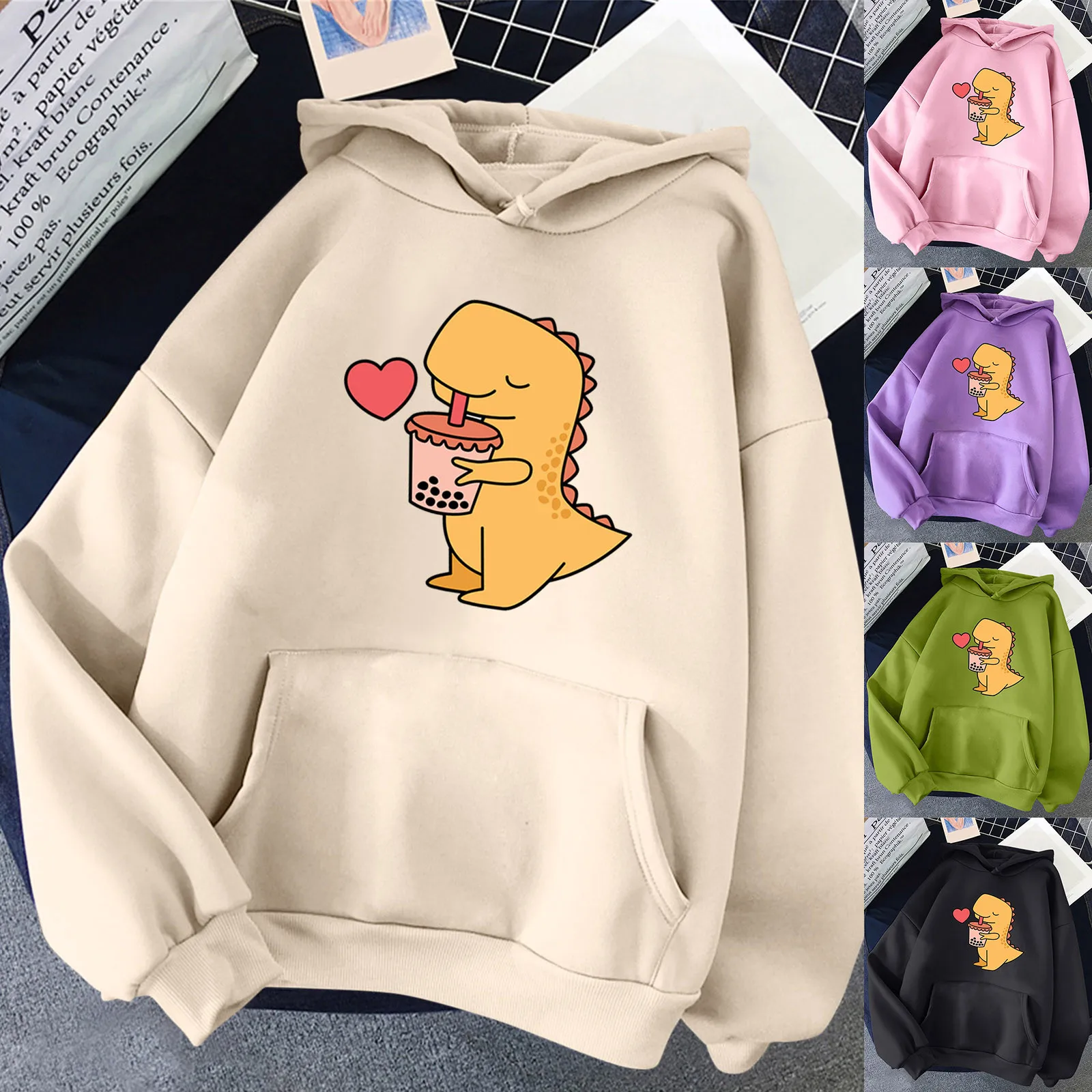 

Ladies Drawstring Hoodie Warm Casual Long-Sleeves Printed Top Sweatshirt Shirt Fleece Zip Jacket Zip up Hoodie Long Women