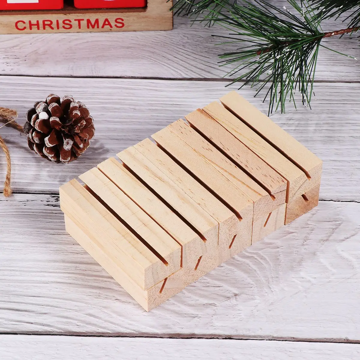 20 шт. деревянная подставка для фотографий рамка держатель открыток деревянный