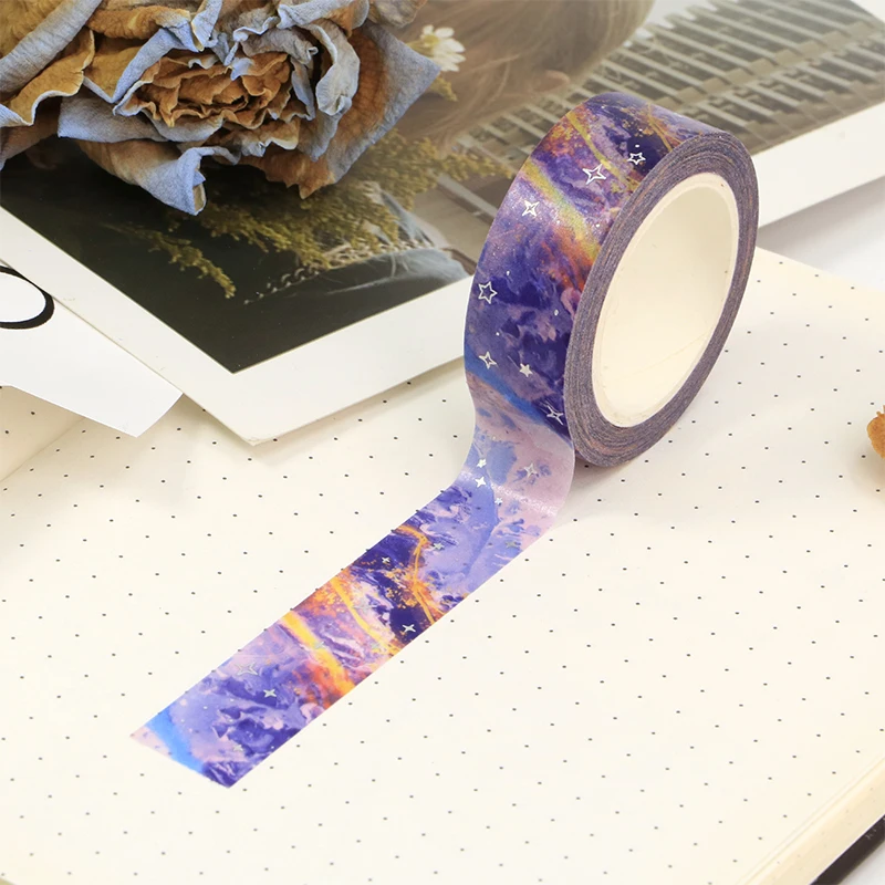 

GREATHOPE WASHI TAPE декоративные ленты Galaxy Cloud серебристые звёзды
