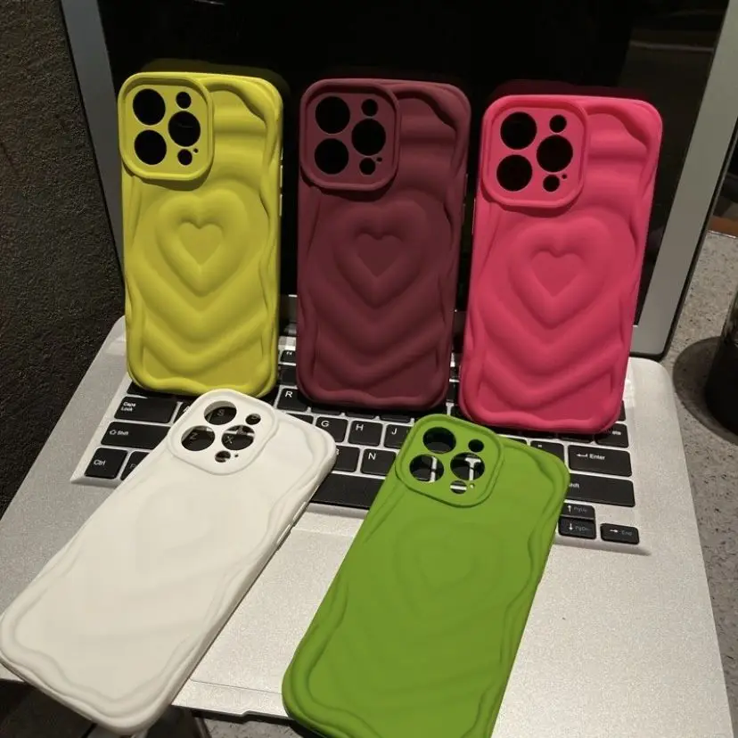 

Han ins Song edge Stack Stack Love suitable for iPhone14/13 phone case Apple 12promax solid color 11 All-inclusive