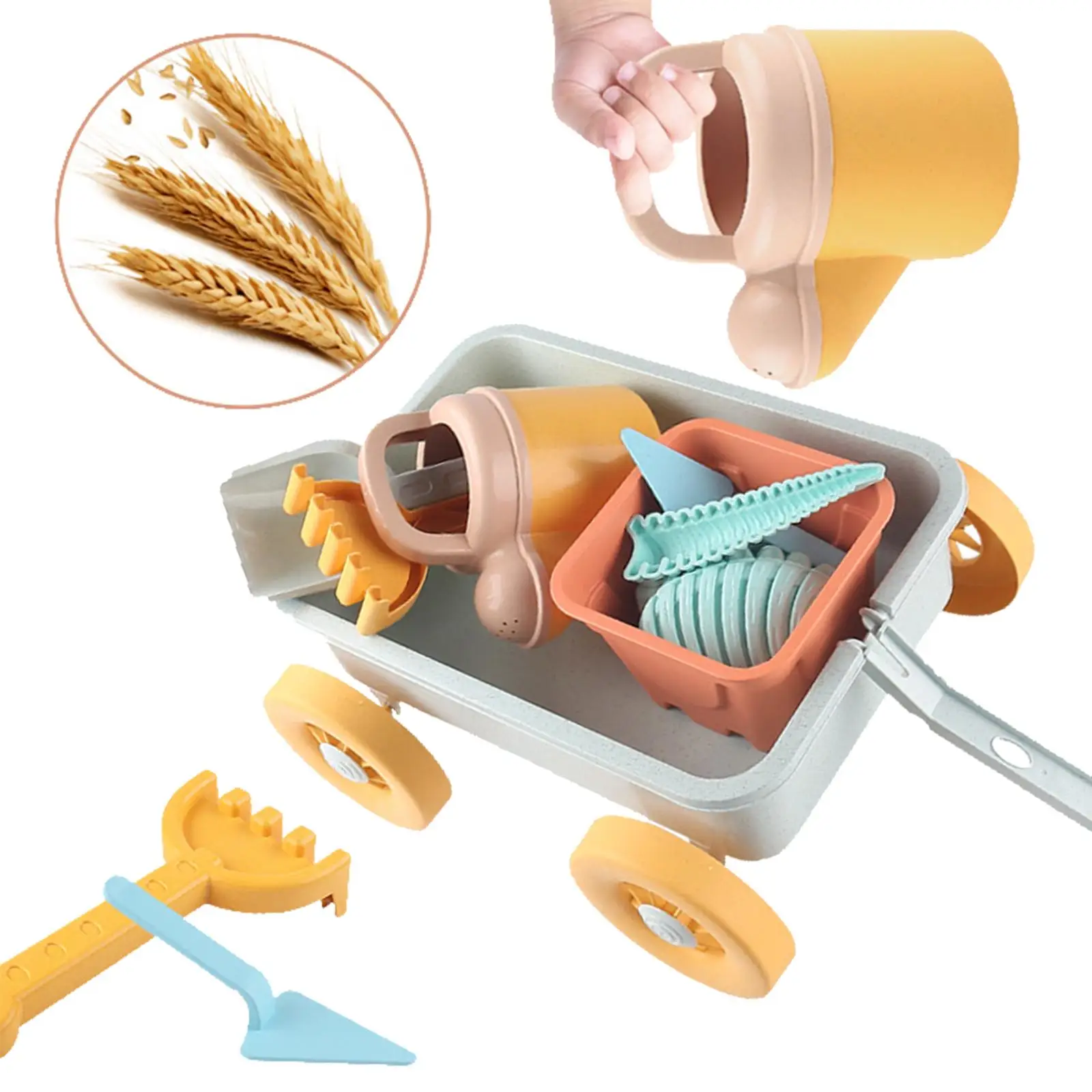 

Дорожный пляжный багги с багги, лопаты, Поливочные банки, бассейны, Поливочные игрушки для лета, для пляжа, путешествий, заднего двора