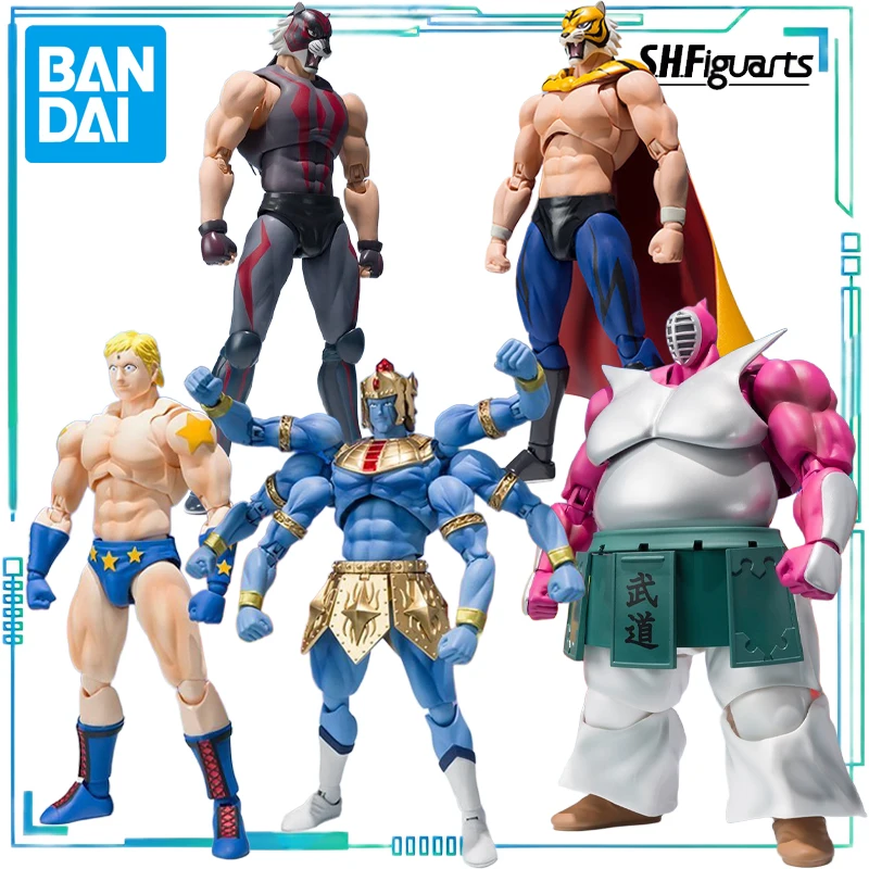 Фото Оригинальная серия BANDAI S. H. Figuarts Muscle Man Series Shura Man, человек с тигровым лицом, блики, подвижная модель Taili People Collect №1