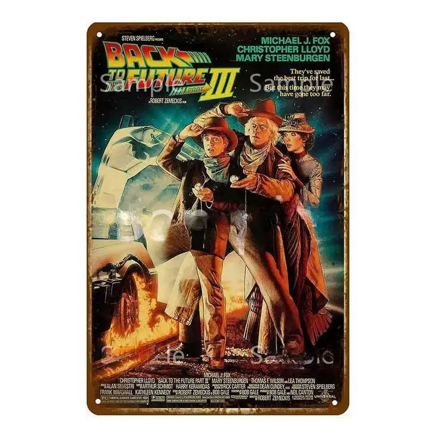 

Металлическая вывеска "Назад в будущее"